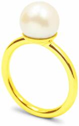 White & Black Igazgyöngy gyűrű - arany - édesvízi (AU13857)