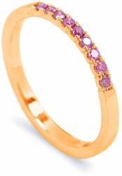 White & Black Gyémánt sorköves gyűrű - rózsaszín - 9db (AU13525)