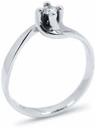 White & Black Eljegyzési gyűrű - 3, 1mm gyémánttal - fehérarany (AU10261)