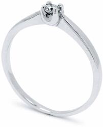 White & Black Labor gyémánt eljegyzési gyűrű - 0, 08 karát (AU12910)