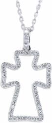White & Black Kereszt medál gyémántokkal - 0, 4 karát (AU13511)