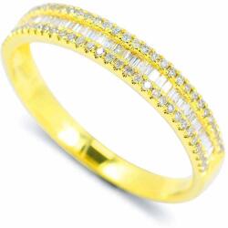 White & Black Sasha baguette gyémánt gyűrű - 0, 45 karát (AU13032)