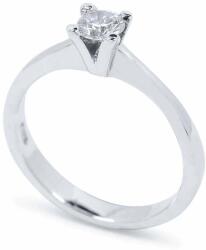 White & Black Eljegyzési gyűrű - 4, 0mm gyémánttal - fehérarany - 0, 25 karát (AU12164)