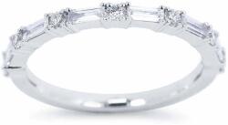 White & Black Amour baguette és brill sorköves gyémánt gyűrű - 0, 4 karát (AU13308)