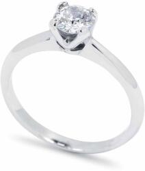 White & Black 0, 28 karátos gyémánt eljegyzési gyűrű - Antik - platina (AU13760)