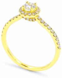 White & Black 0, 55 karátos gyémánt eljegyzési gyűrű - Halo - arany (AU13120)