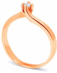 White & Black Eljegyzési gyűrű - 2, 8mm gyémánttal - rosegold (AU10854)