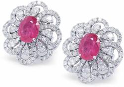 White & Black Borealis rubin fülbevaló gyémántokkal (AU13354)