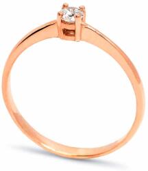 White & Black Eljegyzési gyűrű - 3, 4mm gyémánttal - rosegold (AU10095)