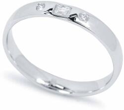 White & Black Emerald köves gyémánt gyűrű - 0, 17 karát (AU12163)