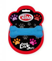 PET NOVA DOG LIFE Jucarie os pentru caini, albastru, aroma de carne de vita, 11cm