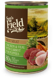 Sam's Field True Meat Chicken & Veal with Carrot for Puppies konzerves eledel 24 x 400 g