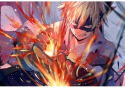 Vászonkép My Hero Academia Bakugo Explosion, 80x50cm, Többszínű (tablou100/50x80cm)