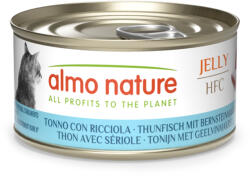 Almo Nature 24x70g Almo Nature HFC Tonhal & borostyánmakréla aszpikban nedves macskatáp