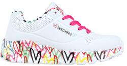 Skechers Skechers, Uno Lite - Lovely Luv műbőr sneaker, Fehér, 33 EU (314976L-WMLT-33)