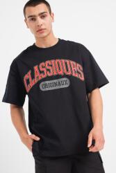 Only & Sons Only & Sons, Kerek nyakú mintás póló, Fekete, Téglavörös, XL (22029023-BLACK-XL)