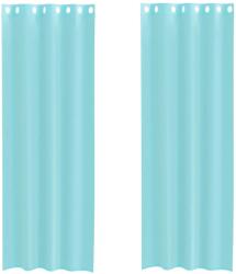 vidaXL 2 db türkizkékkel voile fátyolfüggönyök rojtokkal 4102148 (4102148)