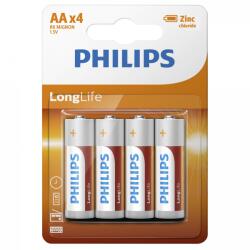 Philips R6L4B/10 LongLife AA elem, 4 db-os (R6L4B/10)