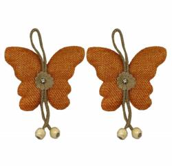 Pufo Butterfly húzózsinór készlet drapériákhoz vagy függönyhöz mágnessel, 2 db, narancs (Pufo2020portocaliu)