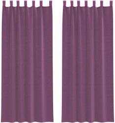 vidaXL 2 db lila fátyolfüggönyök hurokkal 140x260 cm 0.25 kg 4102295 (4102295)