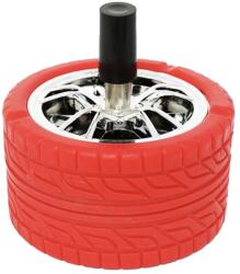 Pufo Angry Wheel fém hamutartó, szélálló gombbal, 12 cm, piros/ezüst (Pufo2248C)