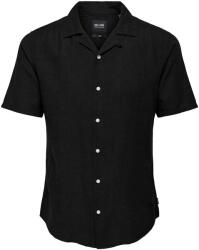 ONLY Sons férfi ing, 22025116, pamut/lenvászon, L INTL, fekete (0000304805318_L)