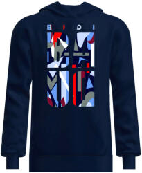 BIDI BADU New York 2024 Logo Chill Hoody Dark Blue/Red Férfi-melegítőfelső M