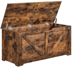 VASAGLE Tároló láda, rusztikus barna 100x40x46cm (LSB060T01) - mono-shop