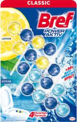 Bref Power Lemon/Ocean wc tisztító és illatosító, 4x50 g