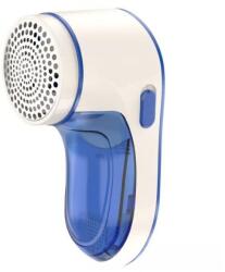 Flippy textilborotva, szösz-, haj- és portisztító, különböző típusú anyagokhoz, rozsdamentes acél pengével, USB Type-C töltéssel, tisztítókefével és USB-kábellel, 15 x 7 cm, kék (126614)