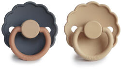 FRIGG Daisy Szilikon cumi - 2 db-os szett - 0-6 hó - Aurora/Croissant