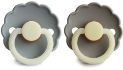 FRIGG Daisy Night Latex cumi - 2 db-os szett - 6-18 hó - French grey/Portobello