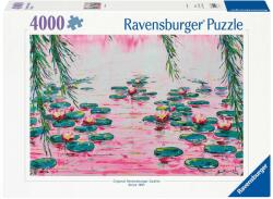 Ravensburger Пъзел Ravensburger от 4000 части - Розови водни лилии (7012001420)