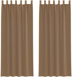 vidaXL 2 db világosbarna fátyolfüggönyök hurokkal 140x260 cm 0.25 kg 4102315 (4102315)
