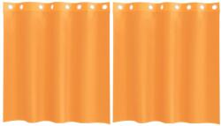vidaXL 2 db narancssárga fátyolfüggönyök rojtokkal 140x140 cm 4102089 (4102089)