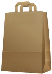  Pungă de hârtie cu panglică 260x120x350 mm maro 102635B (102635B)