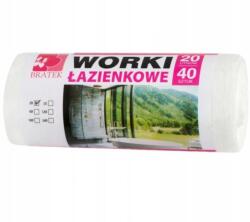 BRATEK Szemeteszsák 20 l, 40 db