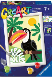 Ravensburger Set de pictură pe numere Ravensburger CreArt - Tucan în junglă (7023760)