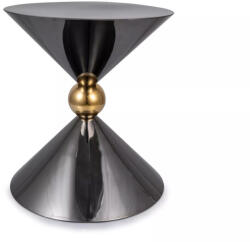 Signal Mira Dohányzóasztal - Fekete Magasfényű, Arany Díszgömb, 50cm (SIG-MIRACFI50)