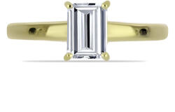  Arannyal Bevont Ezüst Gyűrű Minősített laboratóriumban előállított Gyémánttal, Y61611/54