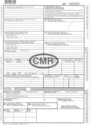  B. CMR Formularul "scrisoarea de trăsură internațională CMR" A4 6 foi (B.CMR)