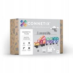 Connetix Mágneses építőkockák Pastel Transport 50 el (850036293460)