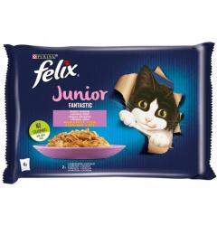 FELIX Junior Csirke És Lazac Zselében 4x85g