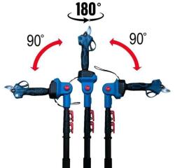  Akkus magassági ágvágó láncfűrész és metszőolló, teleszkópos nyél