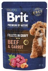 Brit Premium By Nature Dog Fillets in Gravy marhahússal és sárgarépával 24x85g