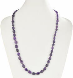  Nugget Nyaklánc Ametiszttel és Fekete Spinellel, NRI0213