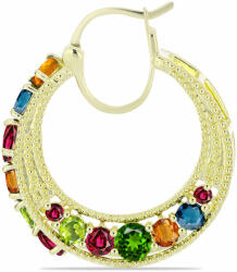  Arannyal Bevont Ezüst Fülbevaló Csakra Tourmalinnal, Y59560