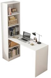 Fodym Ifjúsági számítógépasztal, polcos íróasztal, modern, fehér (1015453)