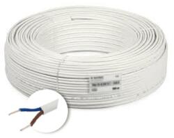 Rom Cablu Cablu flexibil de alimentare 2×1, 5 mm2, 300/500V, manta PVC albă, colac 100m, ROM CABLU MYYUP (MYYUP-2X1.5)