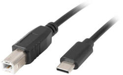 Lanberg Cablu Date CA-USBA-13CC-0030-BK 3m USB 2.0 USB C USB B Negru (CA-USBA-13CC-0030-BK)